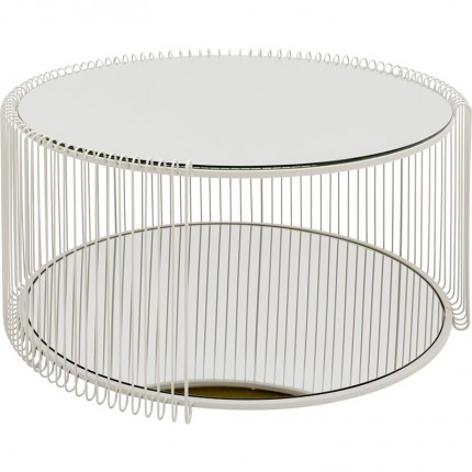 Table basse Wire Double 80cm beige Kare Design