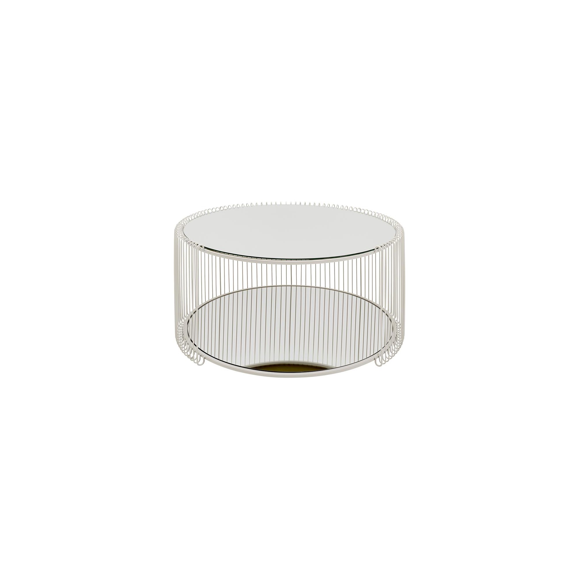 Table basse Wire Double 80cm beige Kare Design