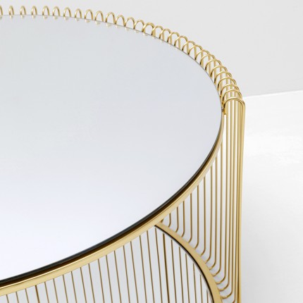 Coffee table Wire Double Ø80cm brass Kare Design