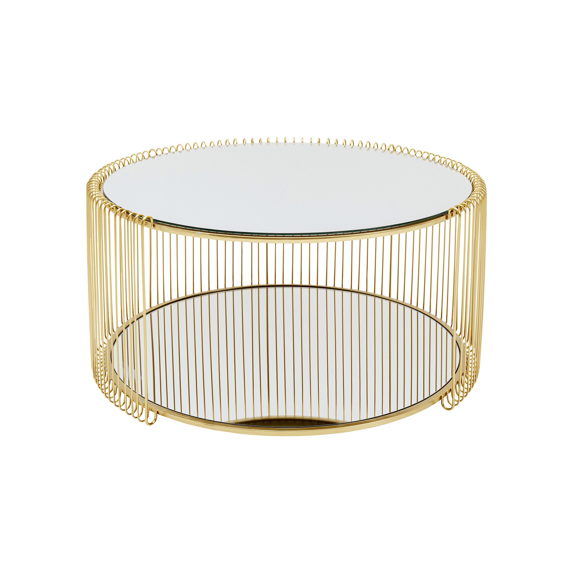 Coffee table Wire Double Ø80cm brass Kare Design