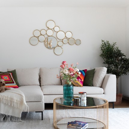 Coffee table Wire Double Ø80cm brass Kare Design