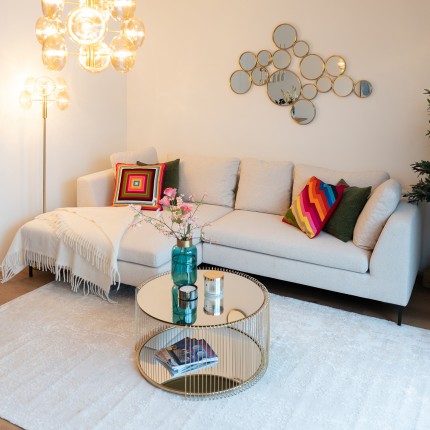 Coffee table Wire Double Ø80cm brass Kare Design
