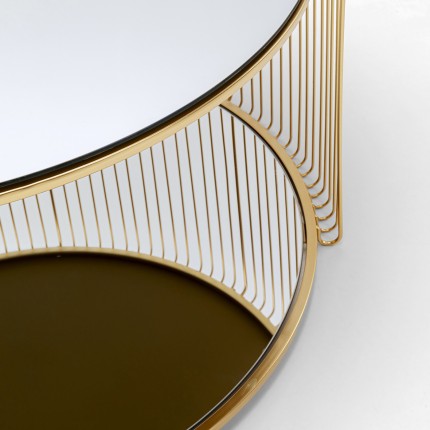 Coffee table Wire Double Ø80cm brass Kare Design