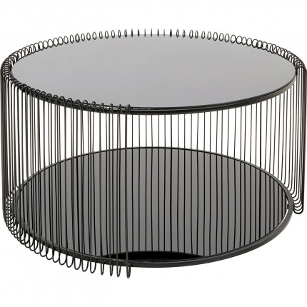 Table basse Wire Double 80cm noire Kare Design