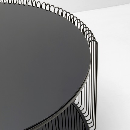Table basse Wire Double 80cm noire Kare Design