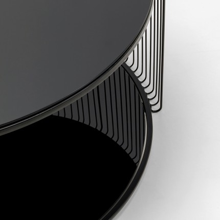 Table basse Wire Double 80cm noire Kare Design