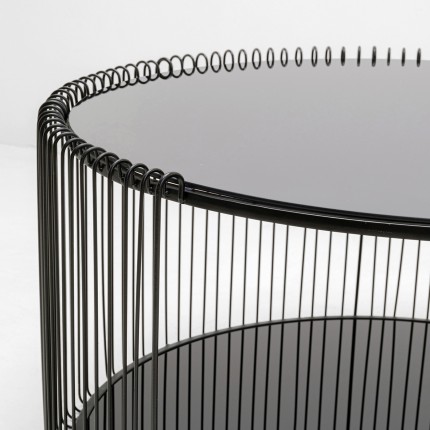 Table basse Wire Double 80cm noire Kare Design