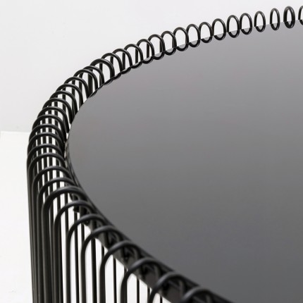 Table basse Wire Double 80cm noire Kare Design