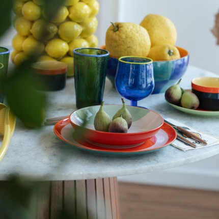 Verres à eau Bubbles verts set de 4 Kare Design