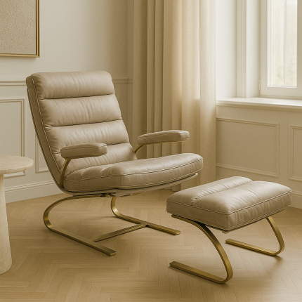 Armchair with stool Novel Kare Design