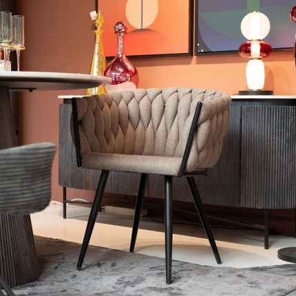 Chaise avec accoudoirs Dean beige Kare Design