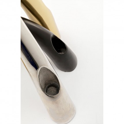 Candler Holder Bow Duo 13cm black Kare Design