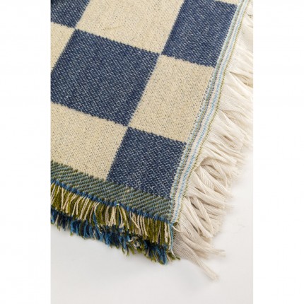 Plaid Checker bleu et vert 170x130cm Kare Design