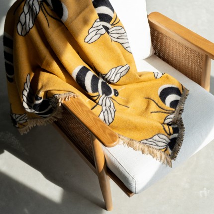 Plaid abeilles 170x130cm Kare Design