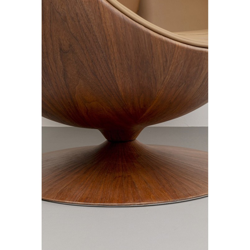 Fauteuil pivotant Eye Ball noyer