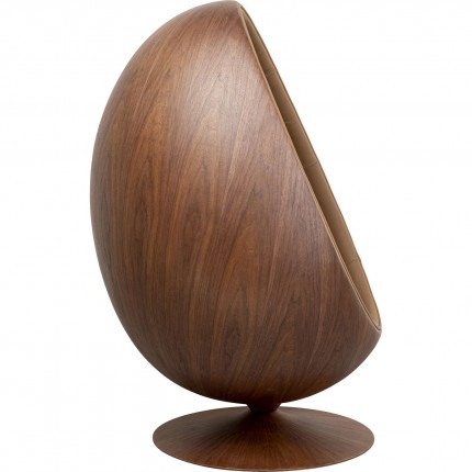 Fauteuil pivotant Eye Ball noyer Kare Design