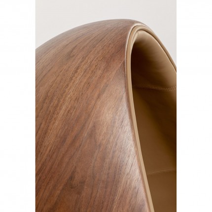 Fauteuil pivotant Eye Ball noyer Kare Design