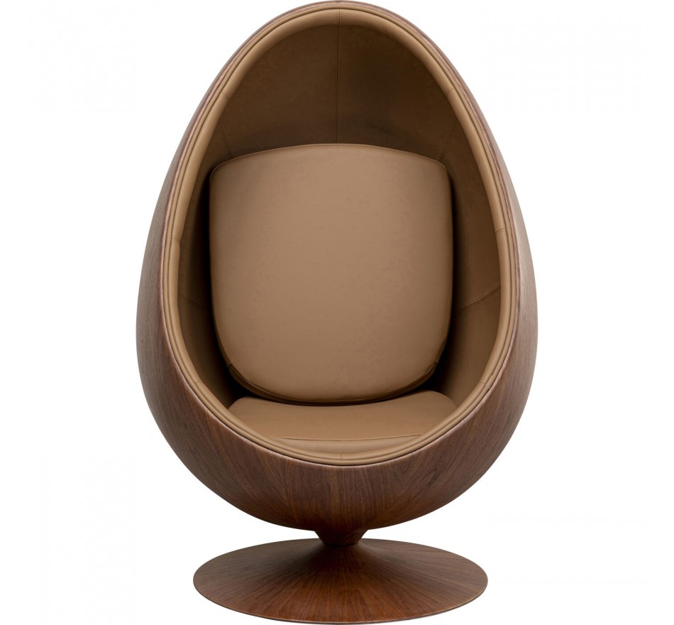 Fauteuil pivotant Eye Ball noyer Kare Design Fauteuil pivotant Eye Ball noyer Kare Design