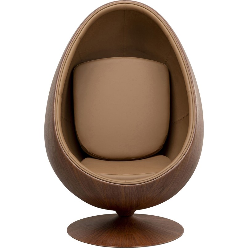Fauteuil pivotant Eye Ball noyer