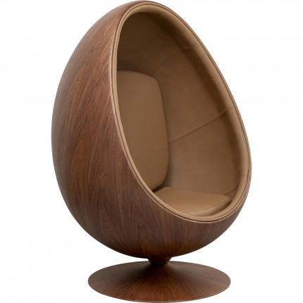 Fauteuil pivotant Eye Ball noyer Kare Design