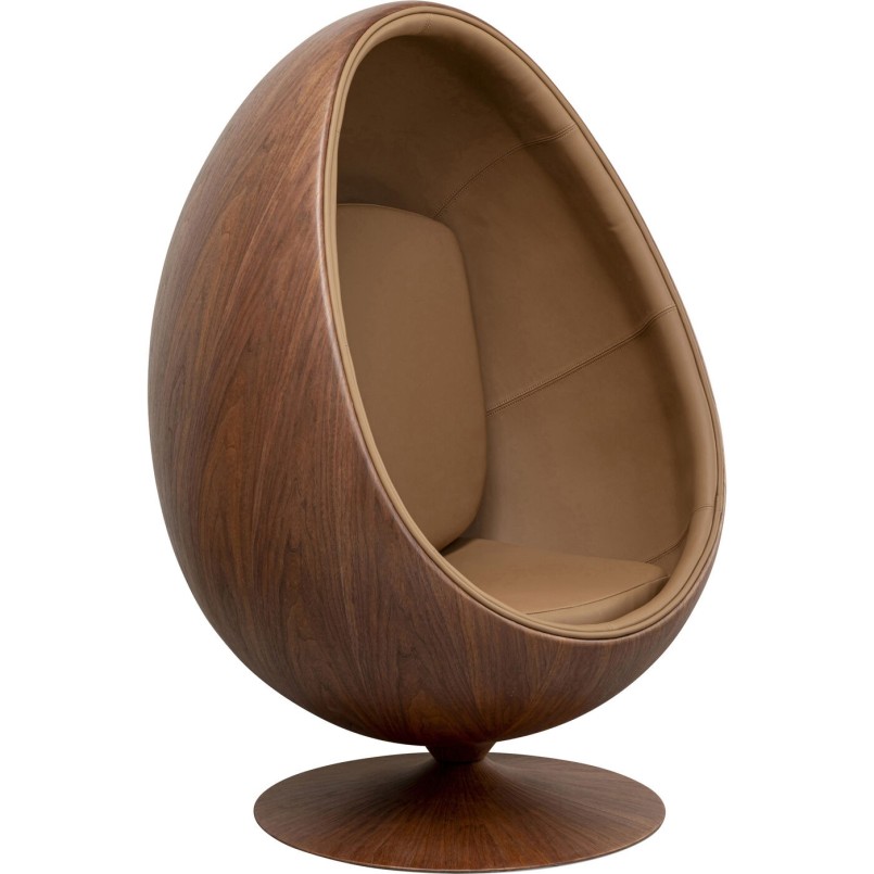 Fauteuil pivotant Eye Ball noyer