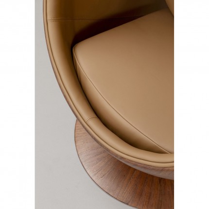 Fauteuil pivotant Eye Ball noyer Kare Design