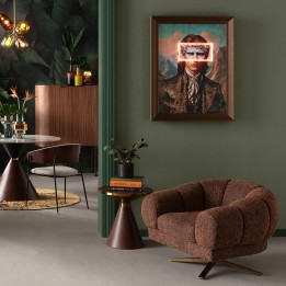 Round side table in walnut - Cono - Kare Design