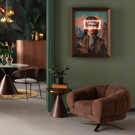 Table d'appoint Cono 50cm noyer Kare Design