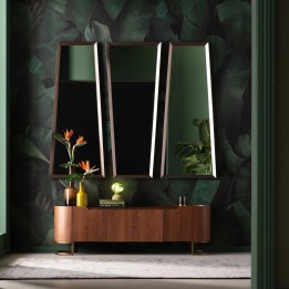Wood and glass effect TV stand - Giorgio - Kare Design
