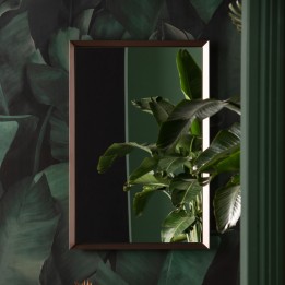 Rectangular wall mirror with bevelled edges - Arezzo Coffee - Kare Design
