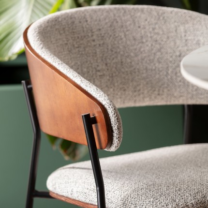 Chair with armrests Cindy walnut Kare Design