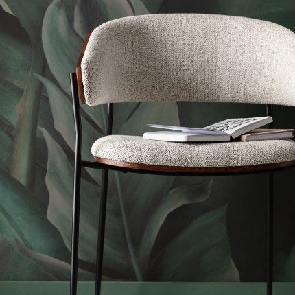 Chair with armrests Cindy walnut Kare Design