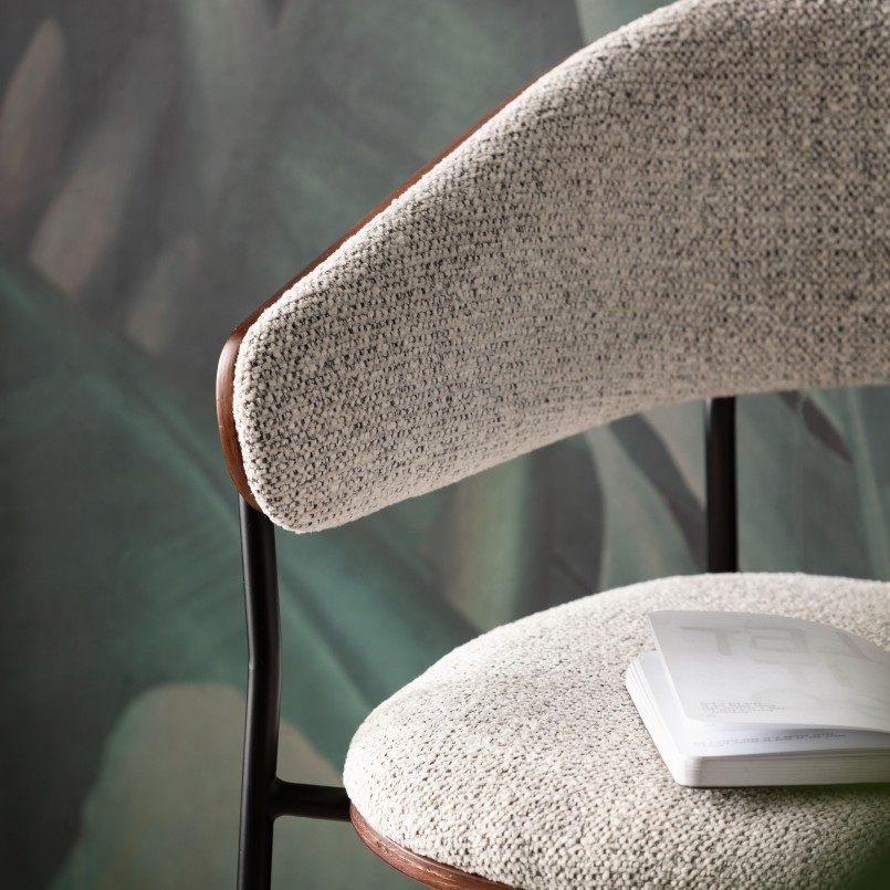 Chair with armrests Cindy walnut Kare Design