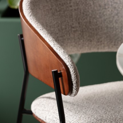 Chair with armrests Cindy walnut Kare Design