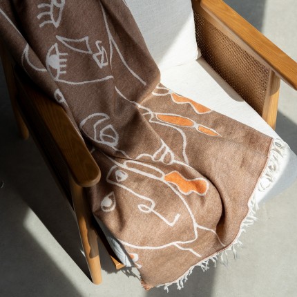 Blanket Art Faces 170x130cm Kare Design