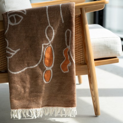 Blanket Art Faces 170x130cm Kare Design