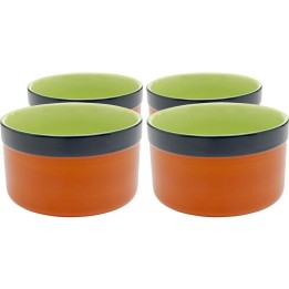 Bols en grès orange, bleu et vert - Capri - Kare Design
