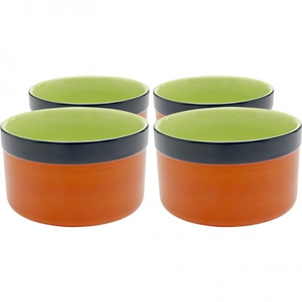 Bols Capri 11cm orange set de 4 Kare Design