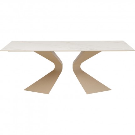 Table Gloria 200x100cm ceramic beige Kare Design