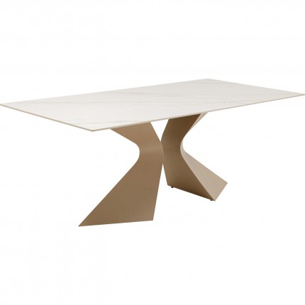 Table Gloria 200x100cm ceramic beige Kare Design