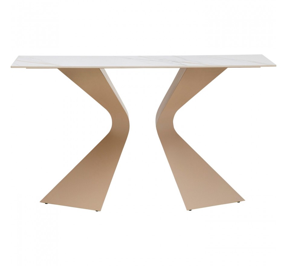 Console Gloria 140x45cm beige grès blanc Kare Design Console Gloria 140x45cm beige grès blanc Kare Design