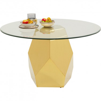 Table Ricchezza 130cm dorée Kare Design