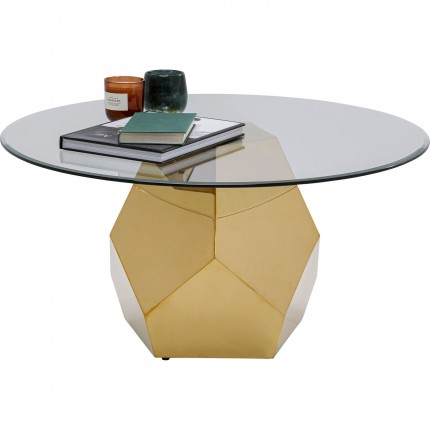 Table basse Ricchezza 90cm dorée Kare Design