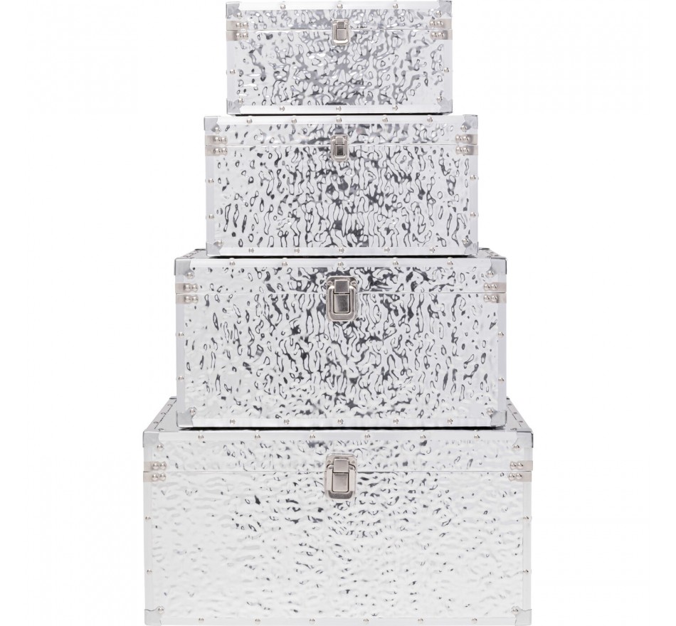 Trunks Caldera silver (4/Set) Kare Design Trunks Caldera silver (4/Set) Kare Design