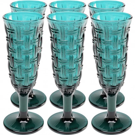 Flûtes à champagne Tissue set de 6 Kare Design