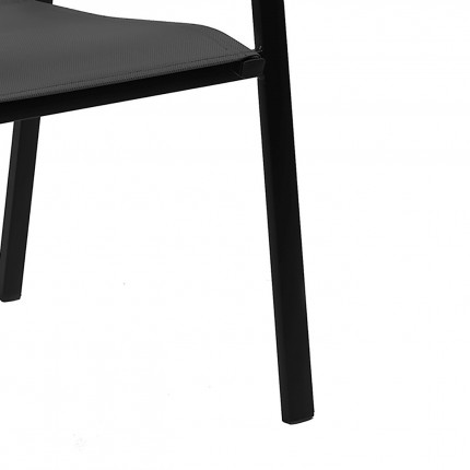 Chaise de jardin avec accoudoirs Ronda noire Gescova