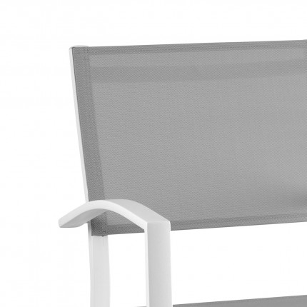 Outdoor chair with armrests Ronda white Gescova