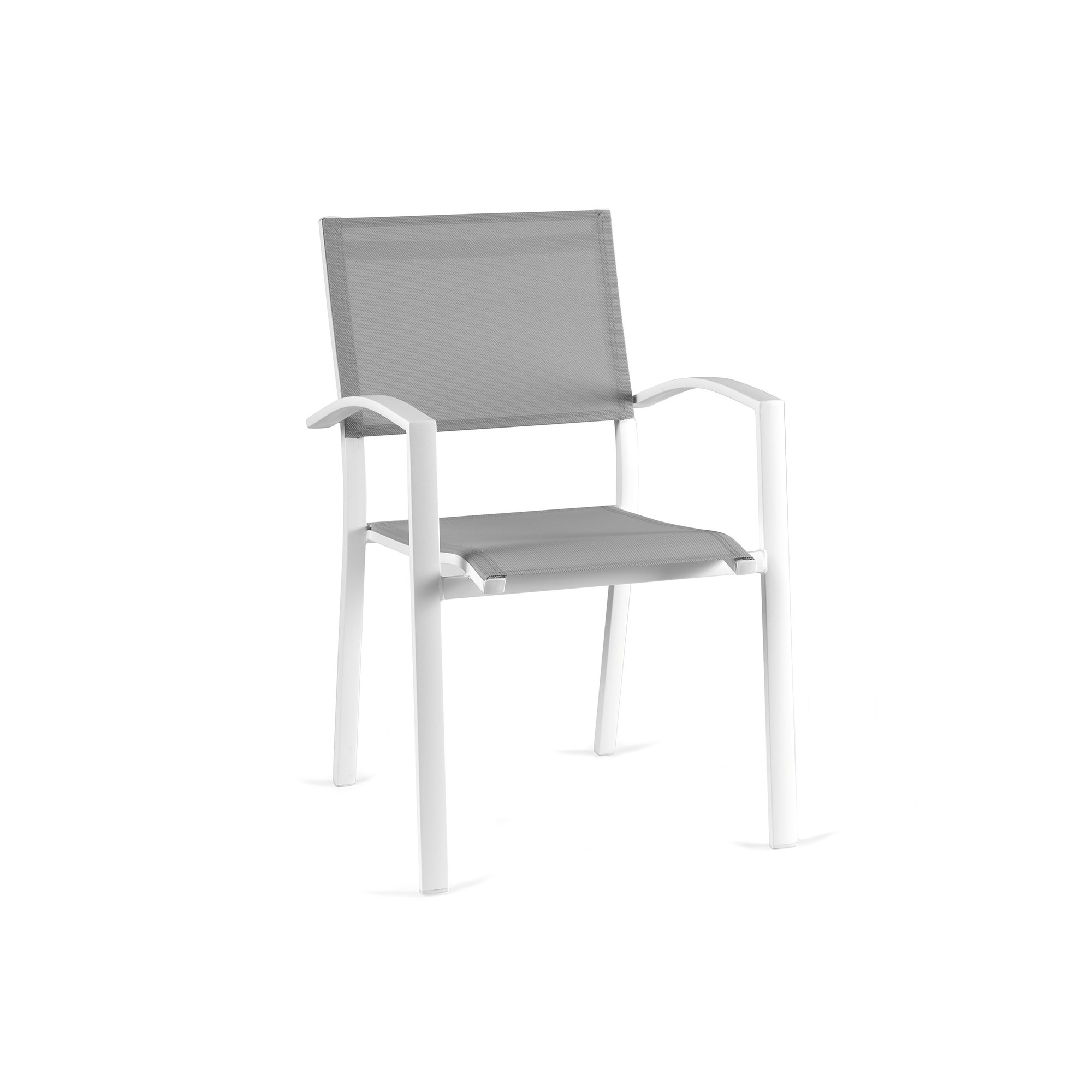 Outdoor chair with armrests Ronda white Gescova