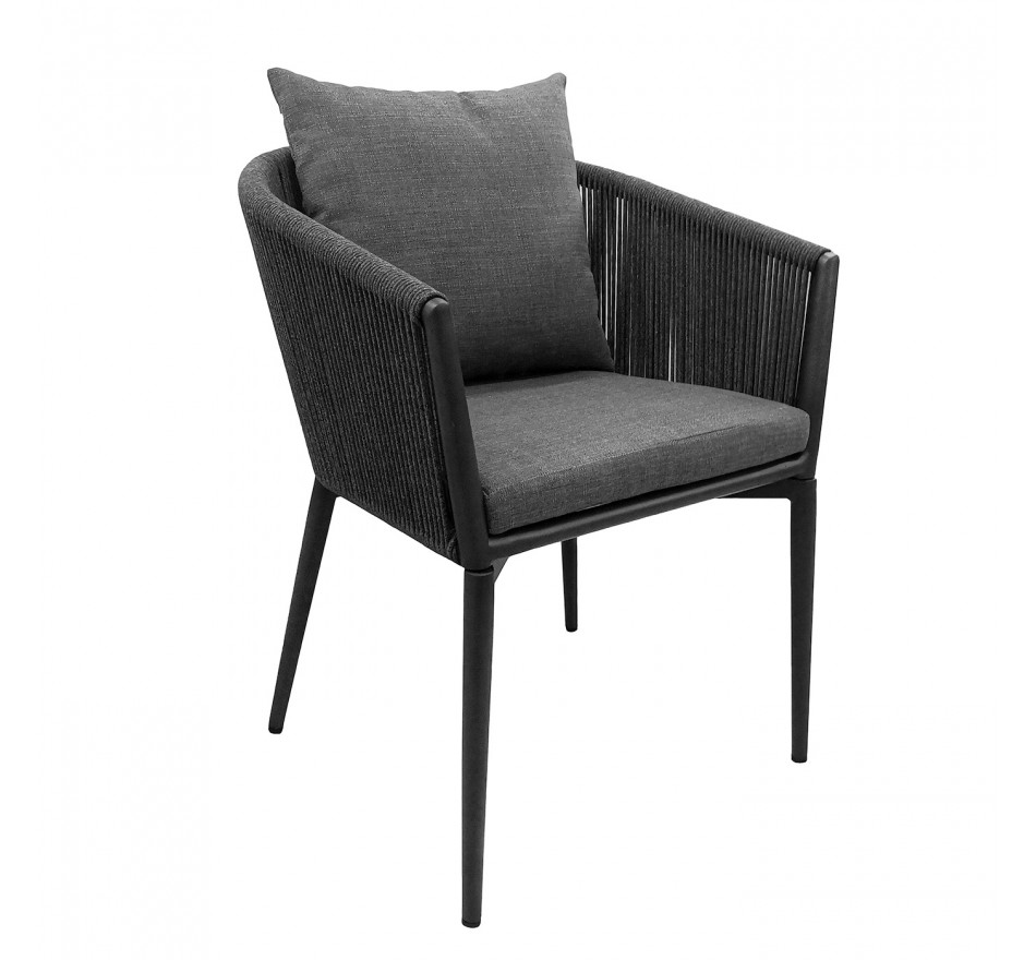 Outdoor chair with armrests Uno charcoal grey Gescova Outdoor chair with armrests Uno charcoal grey Gescova