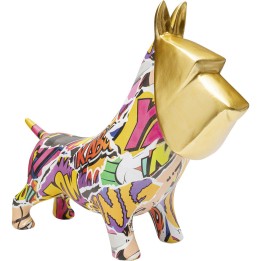 Déco chien graffitis multicolores - Kare Design